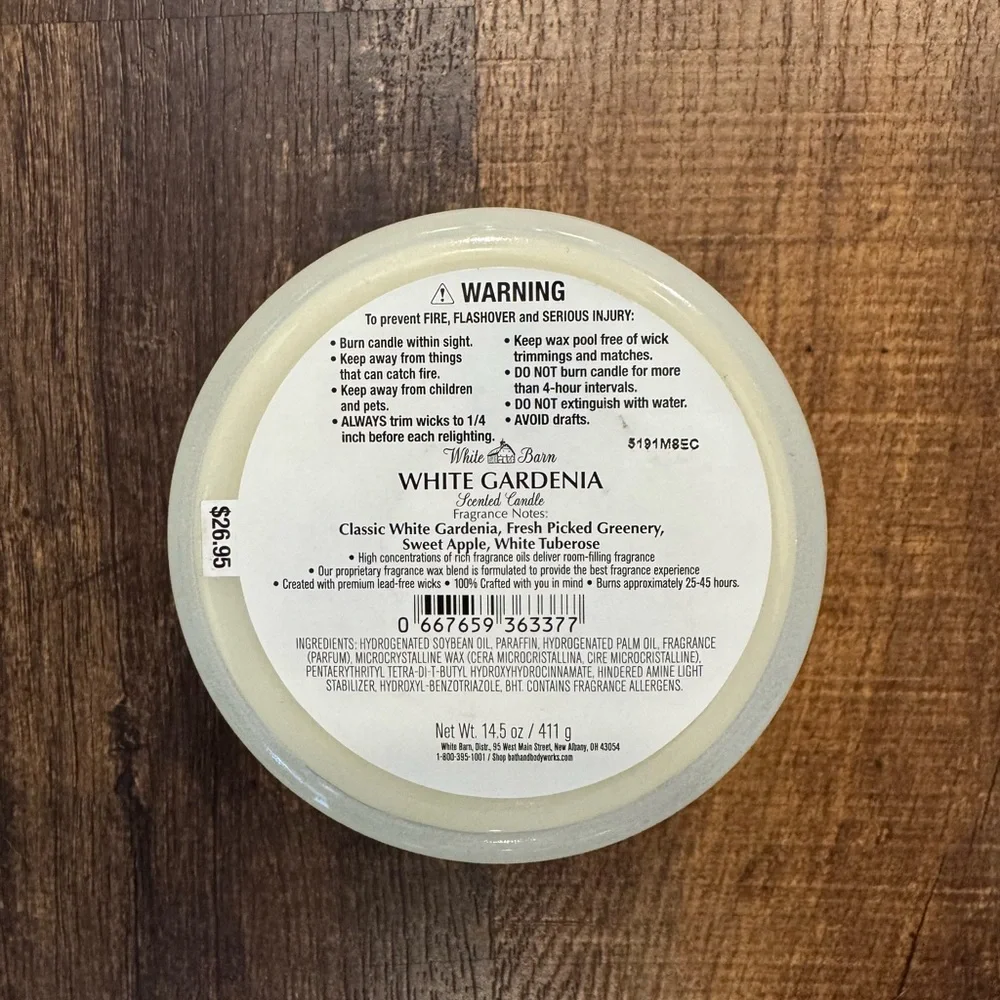White Barn White Gardenia Candle - Picture 3 of 5